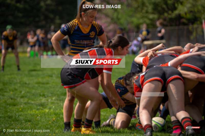 Sofia GALLETTI - Alexia VITTI -  Town of Mount Royal RFC - Beaconsfield Rugby Football Club - Rugby - Rugby QC 2023 (W) - TMR RFC (61) vs (0) BRFC (#2023TMRvBRFC05w) Photo by: Juan Alchourron | Siuxy Sports 2023-05-13