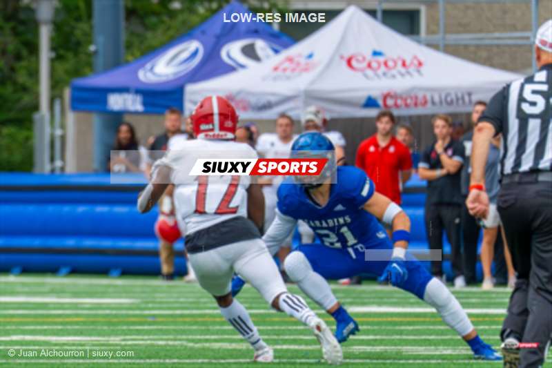  Université de Montréal - Université McGill - Football - RSEQ Football Universitaire - Carabins-UdM (43) vs (11) Redbirds-McGill - 1ere mi-temps (#RSEQ2023FUDMMCG08B) Photo by: Juan Alchourron | Siuxy Sports 2023-08-26