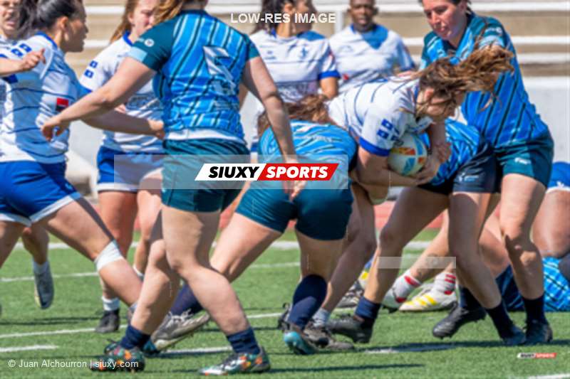  Équipe féminine - Rugby Québec - Ontario Blues (w) - Rugby - Éq.Fém.Sr.XV - Compétition Interprovinciale - Quebec Ouest (14) vs (16) Ontario Ouest (#2023FemXVQUEoONTo05) Photo by: Juan Alchourron | Siuxy Sports 2023-05-22