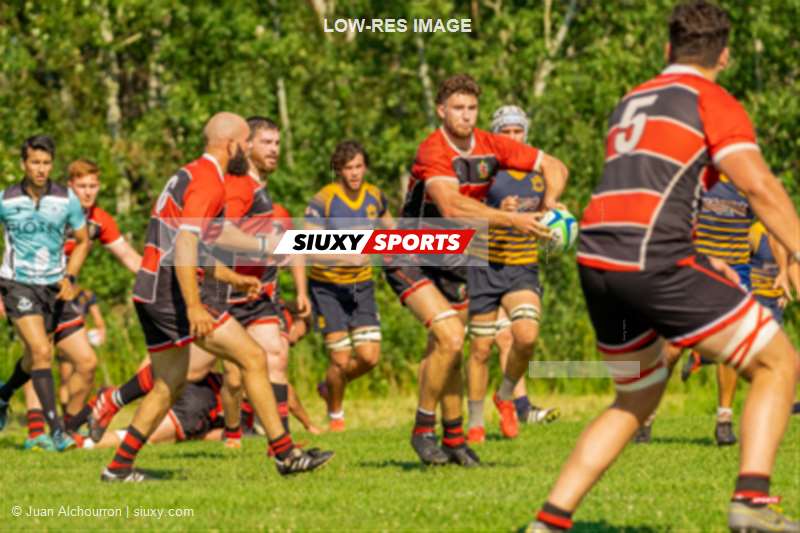Thomas ARTMANN - Henry GAUTHIER - Stephen MARTINEZ - Zach PELLETIER -  Town of Mount Royal RFC - Beaconsfield Rugby Football Club - Rugby - TMR RFC (22) vs (19) Beaconsfield RFC - Finales Masculines QC Super Ligue - Reel A1 (#RugbyQC2022FinalSLRA1) Photo by: Juan Alchourron | Siuxy Sports 2022-08-20