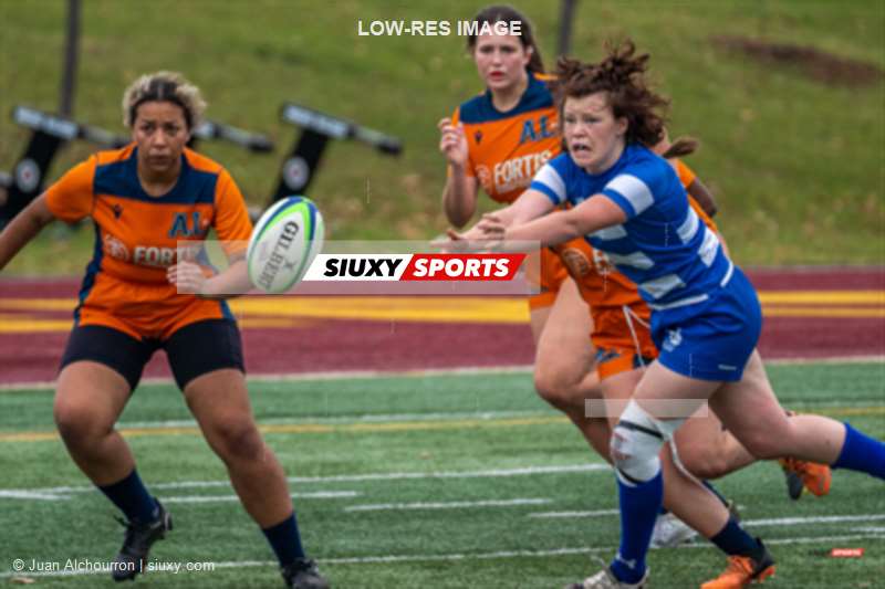 Juliette HAY - Zoya LAVARENNE - Salma MOUSSAID -  College Dawson - Cégep André Laurendeau - Rugby - RSEQ - Rugby Fem - Dawson (12) vs (31) André Laurendeau - SemiF (#RSEQRugFDAWAL2022) Photo by: Juan Alchourron | Siuxy Sports 2022-11-06