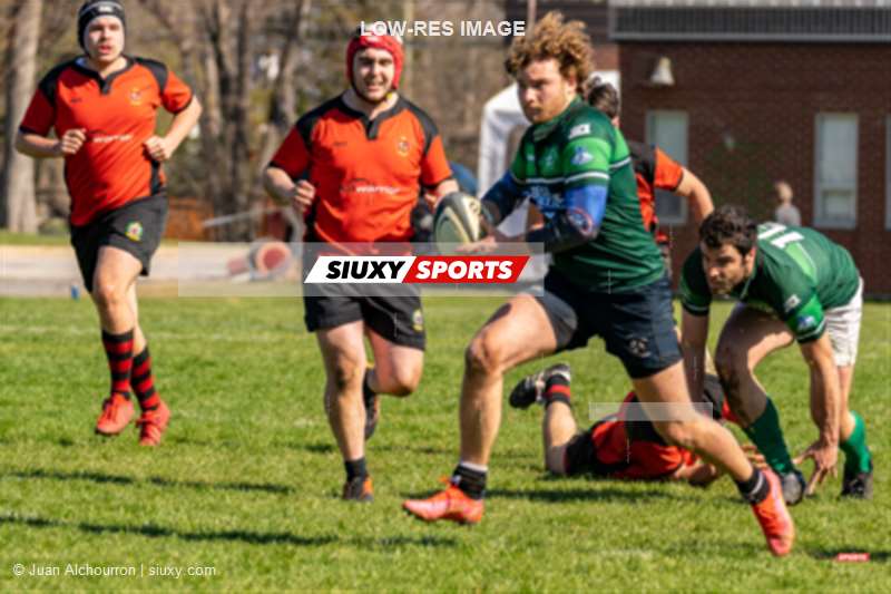 Ronan BOURRE - Calvin MAZLOUM - Thibault PETERS -  Beaconsfield Rugby Football Club - Montreal Irish RFC - Rugby - Beaconsfield RFC vs Mtl Irish RFC (M) Reel 2/4 (#BRFCvsMIRFCr2of4M) Photo by: Juan Alchourron | Siuxy Sports 2022-04-30