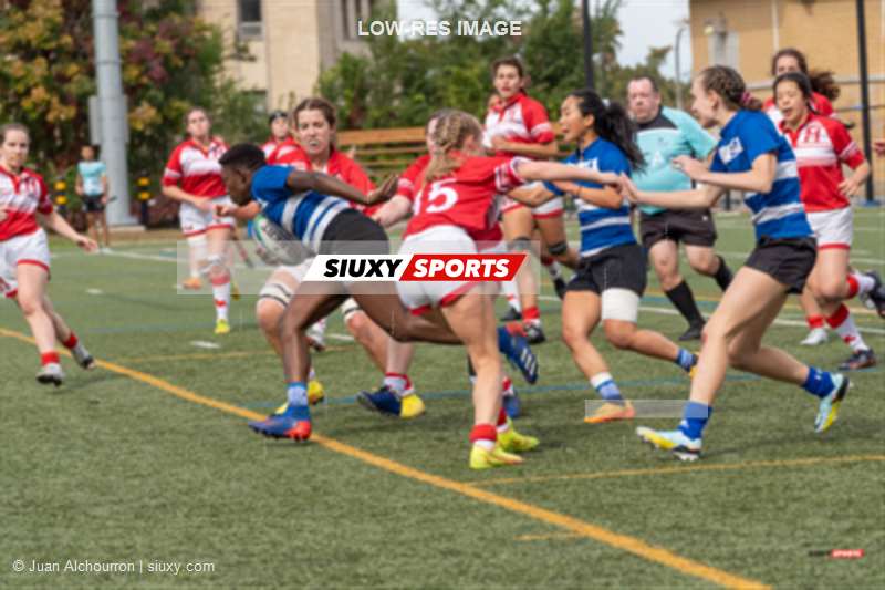 Tatiana JOSEPH - Stéphanie OUELLET - Emma PIRARD -  Université de Montréal - Université McGill - Rugby - RSEQ Rugby Fem - U. de Montréal (70) vs (3) McGill - Reel A1 - 1er mi-temps (#RSEQRugFUMvMCG2022RA1) Photo by: Juan Alchourron | Siuxy Sports 2022-10-01