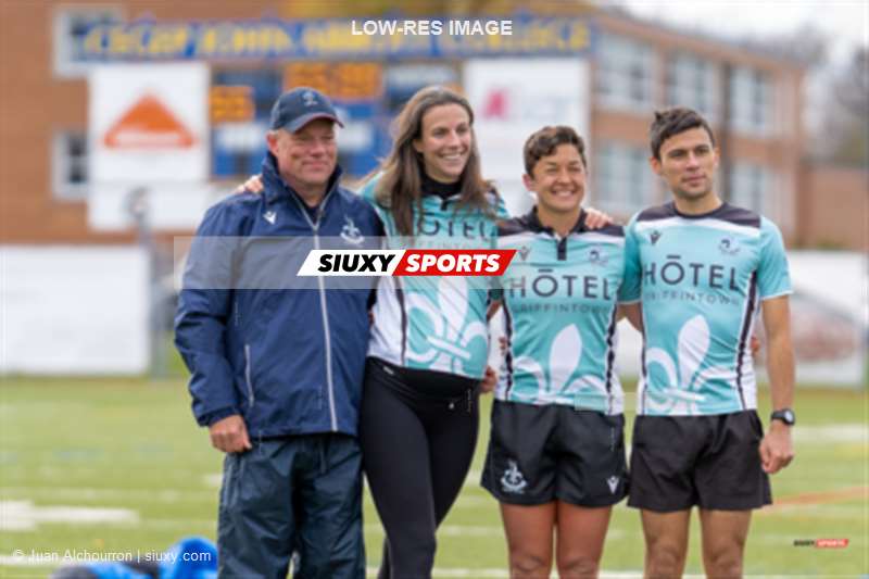 Simon DAVIES - Emma GALLAGHER - Matéo LEFRÈRE - Alexandra OLSHEFSKY -  College John Abbott - Cégep André Laurendeau - Rugby - RSEQ - Rugby Fem - John Abbott vs André Laurendeau - Finals - Reel C (Post Game) (#RSEQRufJACAL22finRC) Photo by: Juan Alchourron | Siuxy Sports 2022-11-13