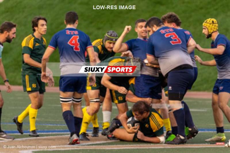 Maxime DELESPINE - Tom FERRANDO - Gabriel MAROIS - Jules NORMANDIN -  ÉTS (École de technologie supérieure) - Université de Sherbrooke - Rugby - RSEQ RUGBY MASC - ETS (78) VS (0) UNIVERSITÉ SHERBROOKE - REEL A1 (#RSEQRugbyMETSvShrbk2022ReelA1) Photo by: Juan Alchourron | Siuxy Sports 2022-09-10