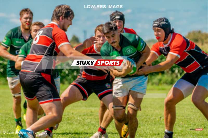 Jérémi LEGAULT - Liam PRIEST - Luis RODRIGUEZ GOMEZ -  Montreal Irish RFC - Beaconsfield Rugby Football Club - Rugby - Montreal Irish (6) vs (10) Beaconsfield - M2 - Reel A2 - 2nd half (#MIRFCvBRFC2022M2RA2) Photo by: Juan Alchourron | Siuxy Sports 2022-08-13