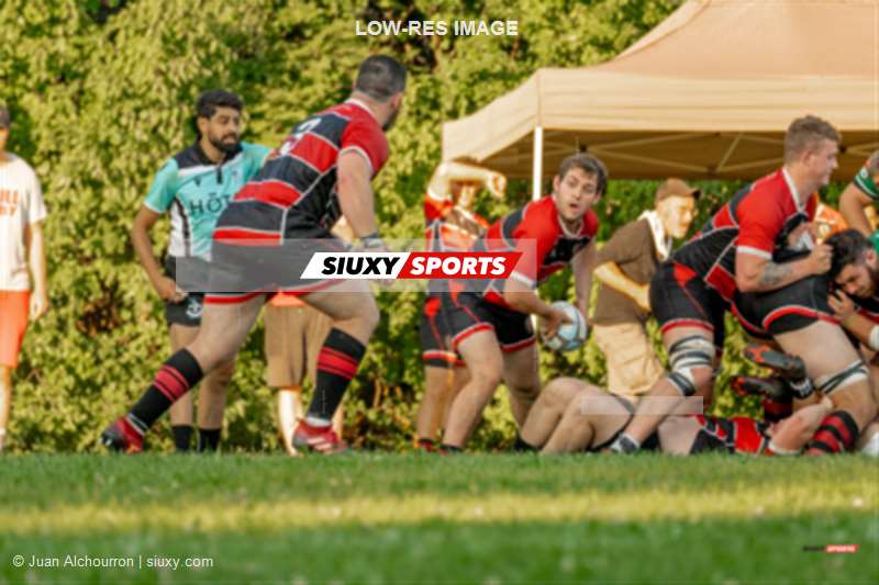 Stephen MARTINEZ - Alec MONTEALEGRE - Greg RECHER -  Beaconsfield Rugby Football Club - Montreal Irish RFC - Rugby - Beaconsfield vs Mtl Irish - 2022 - 1st half - Reel A1 (#BRFCvsMIRFC2022RA1) Photo by: Juan Alchourron | Siuxy Sports 2022-08-05