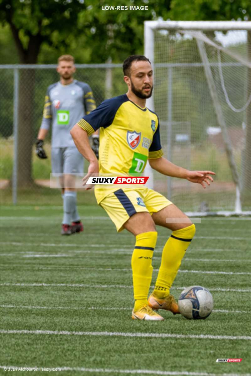 Yahia BELAFQIH - Emile LEBLANC -  AS Laval - CS Longueuil - Soccer - PLSQ - A.S. de Laval (0) vs (1) CS Longueuil - 2nd Half (#PLSQ24ASLCSL206) Photo by: Juan Alchourron | Siuxy Sports 2024-06-22