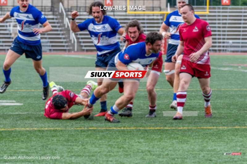 Brahim MAHMOUDI - Stephen MARTINEZ -  Équipe Québec Senior Masculin - Newfoundland Rock - Rugby - ECRC 2024 - Rugby Québec (38) vs (22) Rock Newfoundland -  Match (#ECRC24QUENFL06A) Photo by: Juan Alchourron | Siuxy Sports 2024-06-02