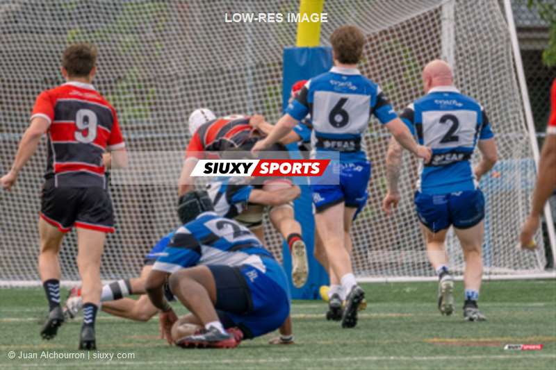 Owen CUMMING - Jackson MARQUARDT - Maxime SAUVAGE - Merlin VIGNEAULT -  Parc Olympique Rugby - Beaconsfield Rugby Football Club - Rugby - RQ 2024 - Super Ligue M - Parc Olympique (14) vs (45) Beaconsfield RFC (#RQ24SLMPOBEA06) Photo by: Juan Alchourron | Siuxy Sports 2024-06-08