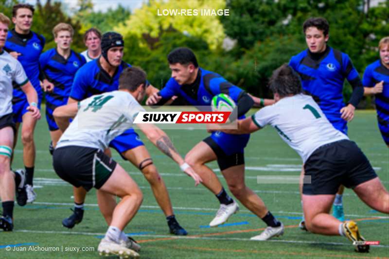 Augustin DUCHENE - Tom ESTEVE - Roman LAYLEY -  Université de Montréal - Trent University - Rugby - Hors Championnat - 2025 - Université de Montréal vs Trent University (#R25RMMT18) Photo by: Juan Alchourron | Siuxy Sports 2025-08-30