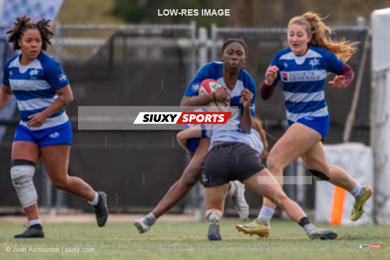 Alexandra ONDO - Erica OSEI - Sarah SCOTT -  Équipe féminine - Rugby Québec - Équipe féminine - Rugby Québec - Rugby - QORC-CROQ 2026 - Finale - QUÉBEC EST vs QUÉBEC OUEST - Match (#QORC26QEQO41) Photo by: Juan Alchourron | Siuxy Sports 2026-05-02