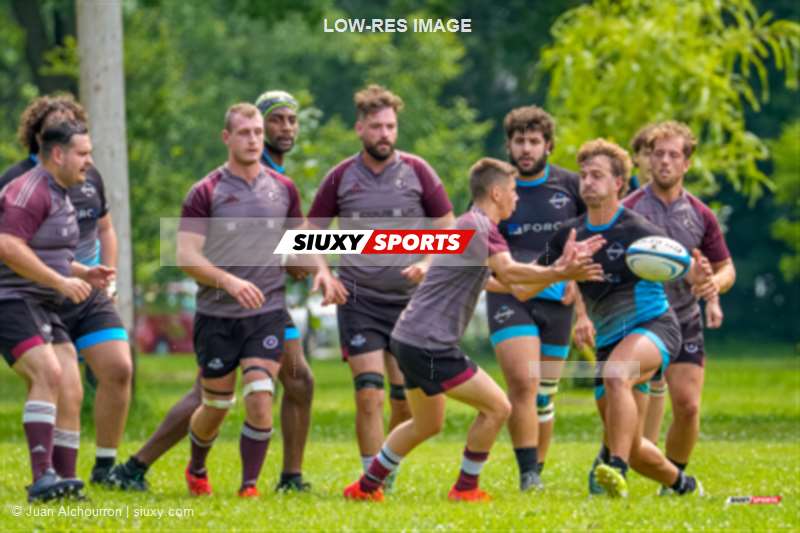 Xavier GIROUX - Matthew ZEITOUNI -  Montreal Wanderers Rugby Football Club - Abénakis de Sherbrooke - Rugby - RQ 2025 - LP1M - Montreal Wanderers RFC vs Abénakis de Sherbrooke - Reel B (#RQ25LP1MMWA97) Photo by: Juan Alchourron | Siuxy Sports 2025-07-19
