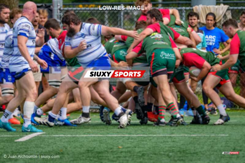 Thibault ARTHUR - Ethan CANEVET - Junior QUINIO -  Rugby Club de Montréal - Parc Olympique Rugby - Rugby - RQ 2025 - SL M - Rugby Club de Montréal vs Parc Olympique (#RQ25SLMRCMPO6) Photo by: Juan Alchourron | Siuxy Sports 2025-06-28