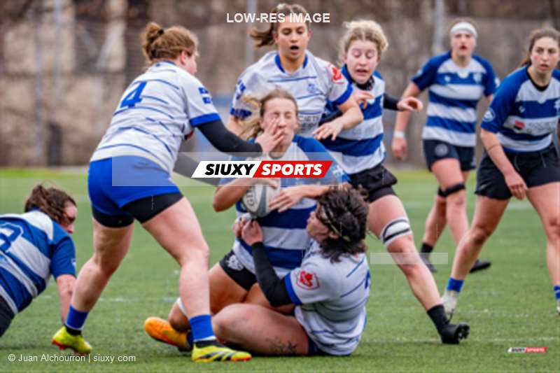 Laurence NEUMANN CHAYER - Léa OUELLET - Alexina TARDIF-SAMSON -  Équipe féminine - Rugby Québec -  - Rugby - QORC-CROQ 2025 - QUÉBEC EST vs QUÉBEC OUEST (#QORC25QEQO04) Photo by: Juan Alchourron | Siuxy Sports 2025-04-26
