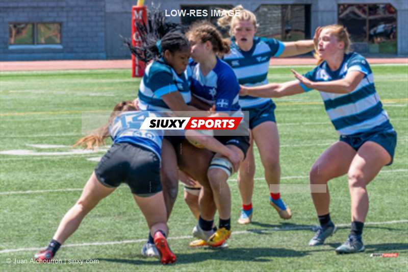 Léa OUELLET -  Équipe féminine - Rugby Québec - Ontario Blues (w) - Rugby - Éq.Fém.Sr.XV - Compétition Interprovinciale - Québec Est (23) vs (14) Ontario Est (#2023FemXVQUEeONTe05) Photo by: Juan Alchourron | Siuxy Sports 2023-05-22